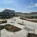 Great Canadian Casino Resort Toronto and its hotel tower behind new landscaping